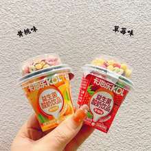 KDL益生菌酸奶饮品燕麦拌酸奶草莓味黄桃味休闲批发零食整箱10斤