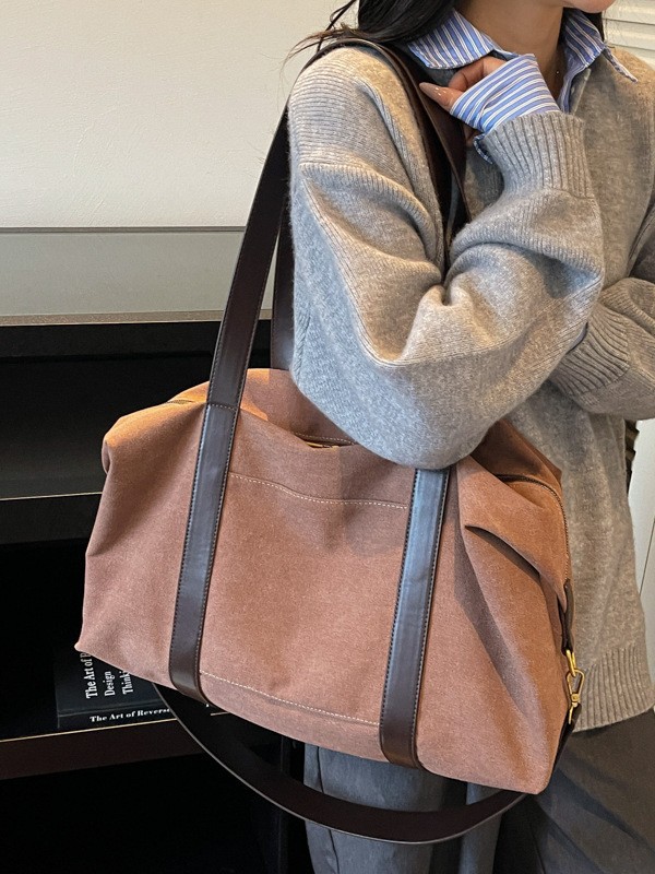 Bolsa de lona de gran capacidad para mujeres 2025, nueva mochila de textura de alta calidad, bolso de viaje de clase para estudiantes.