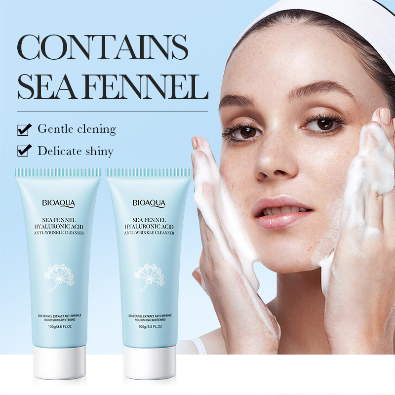 Full English BIOAOUA Sea Fennel Complete Series Hyaluronic Acid Anti-Wrinkle Gentle Moisturizing Set Cross-Border International Trade Wholesale