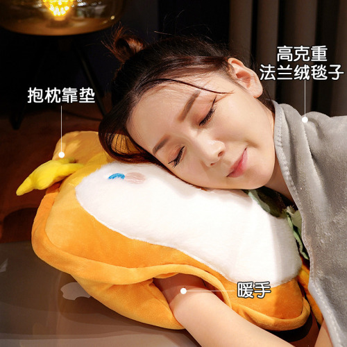 Pillow, quilt, dual-purpose blanket, car back cushion, sofa pillow, three-in-one office nap artifact