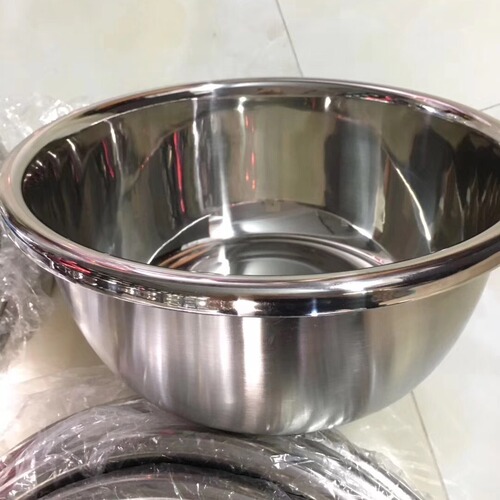 Special Thick European Style Stainless Steel Basin European Large Upside-Down Spice Container Face Basin Household Food Grade Customized Face Basin