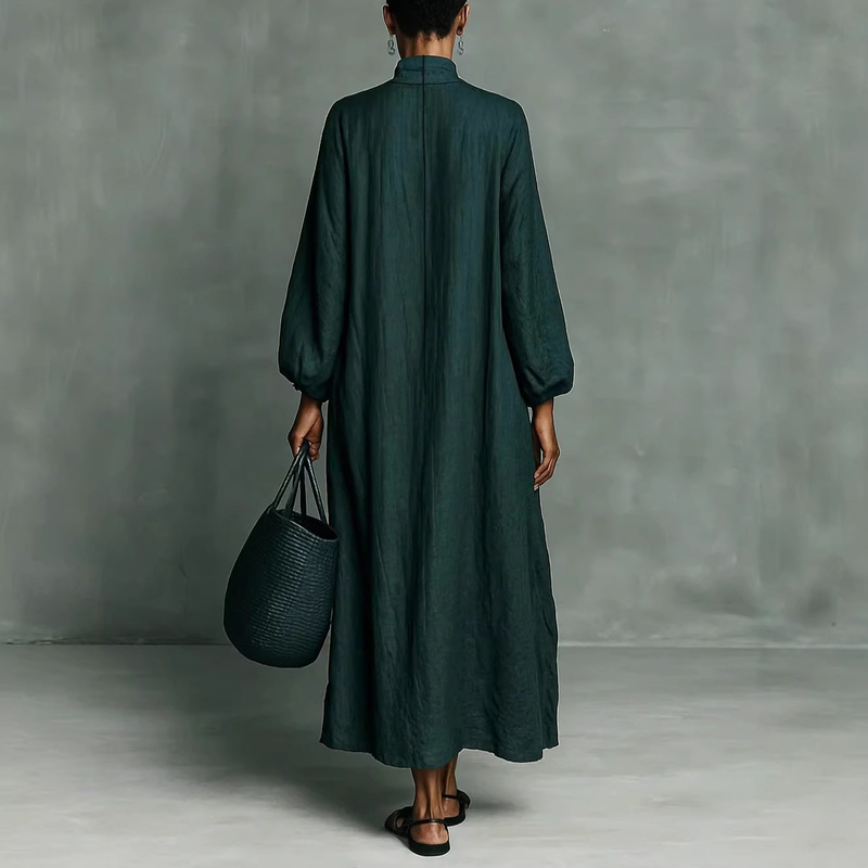 2026 European and American Women's Clothing Amazon Independent Site Digital Print Vintage Tea Dress Cotton and Linen Buttoned Cheongsam Dress 2026 European and American Women's Clothing Amazon Independent Site Digital Print Vintage Tea Dress Cotton and Linen Buttoned Cheongsam Dress
