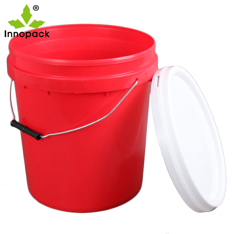 【源头工厂】S-15L红色塑料桶全新PP料食品级塑料桶可印刷可改色