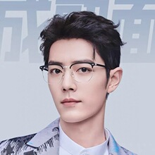 防蓝光大脸半框近视眼镜男款痞帅金丝眼镜无度数平光镜复古眉毛架