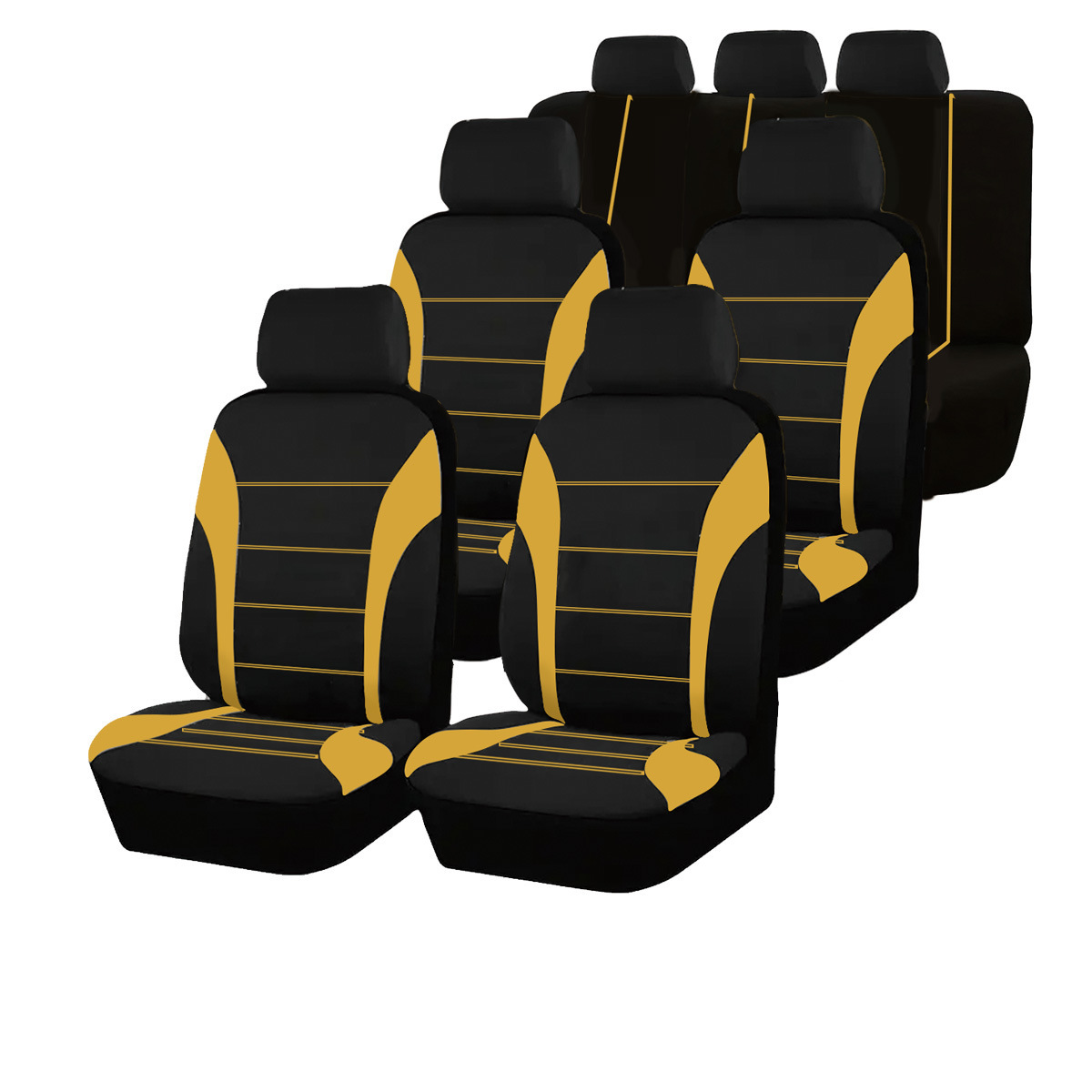 Cinco asientos generales, siete asientos, cubierta de asiento de furgoneta transfronteriza para diseño de línea de cintura, cojín de tela al por mayor