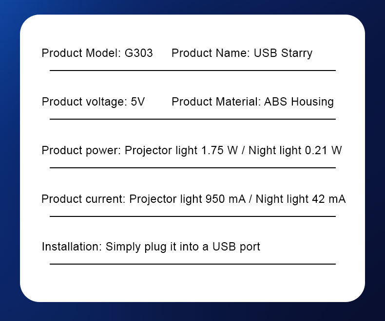 Cross-border bestseller USB starry sky projection lamp for car interior, home, bedroom, night light, romantic galaxy ambiance light