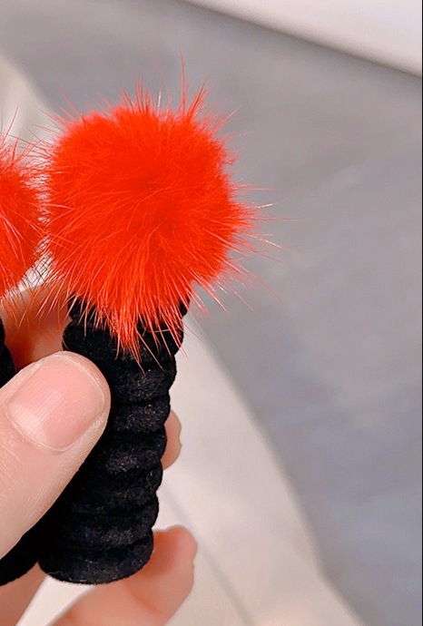 Felpa Año Nuevo accesorios para el cabello para niños línea telefónica rica banda para el cabello cuerda para el cabello Velvet Cherry Bow banda de goma banda para el cabello