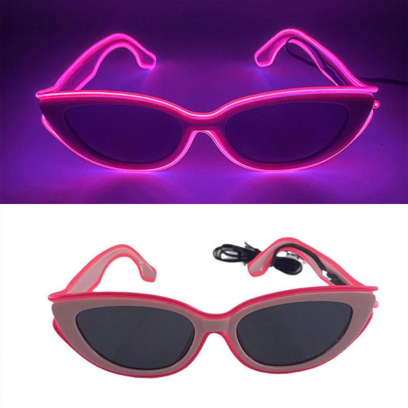 Marco rosa + lentes negras (luz rosa)