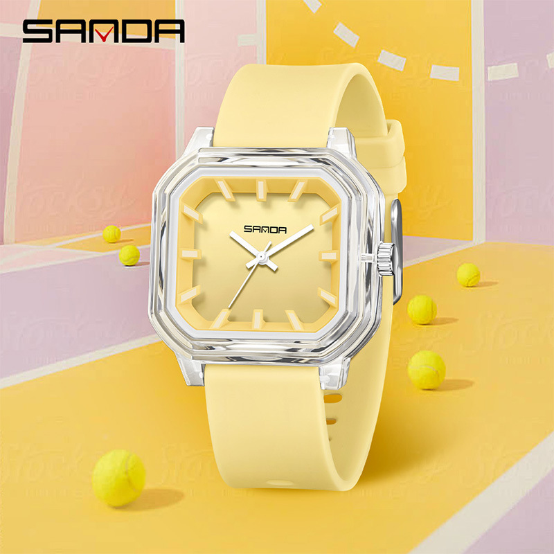 Sanda Watch for Elementary, Middle, and High School Students, Waterproof, Stylish, Only Shows Time, Transparent, Versatile Quartz Watch for Men Sanda Watch for Elementary, Middle, and High School Students, Waterproof, Stylish, Only Shows Time, Transparent, Versatile Quartz Watch for Men