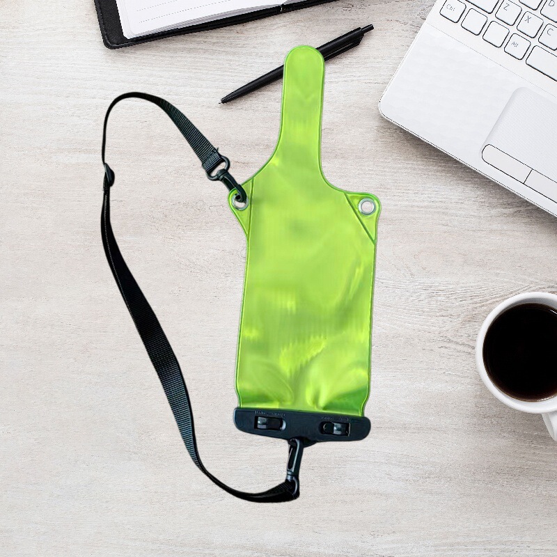 Green Matte Snap-On Walkie-Talkie Pouch with Adhesive Patch, Waterproof Bag, Thick Protective Cover, Dustproof and Waterproof, Self-Sealing Green Matte Snap-On Walkie-Talkie Pouch with Adhesive Patch, Waterproof Bag, Thick Protective Cover, Dustproof and Waterproof, Self-Sealing
