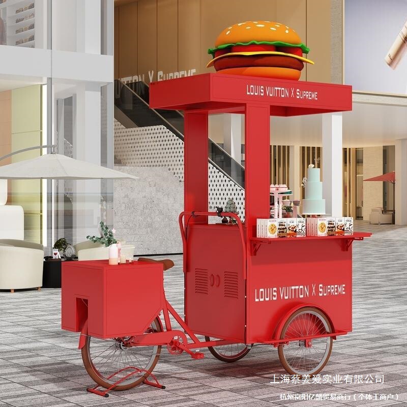 Electric Tricycle for Street Vending, Second-Hand Sales Bicycle, Outdoor Snack Cart, Mobile Stall Vehicle