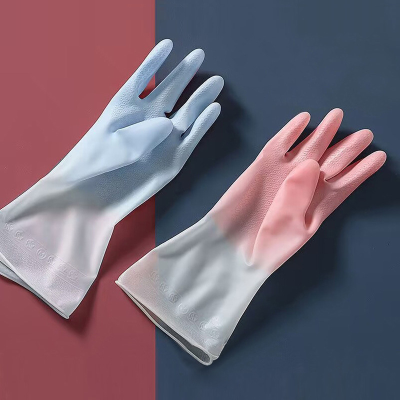 Guantes de Limpieza para el Hogar de PVC Impermeable y Resistente al Desgaste para Limpieza de Cocina image 1
