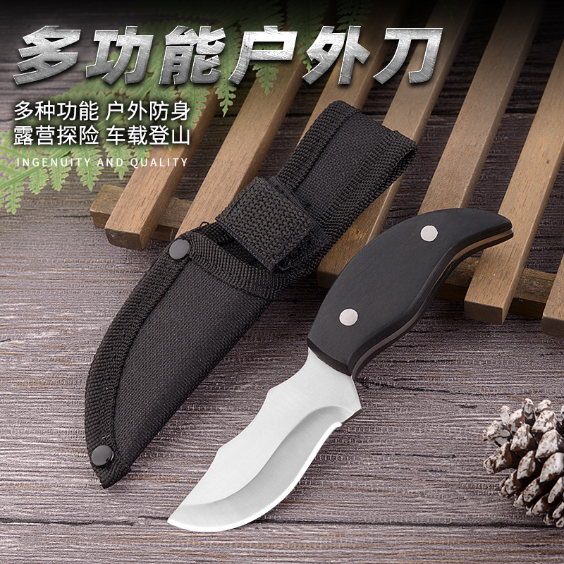 阳江厂家直销户外异形小刀锋利高硬度野营荒野便携迷你多功能