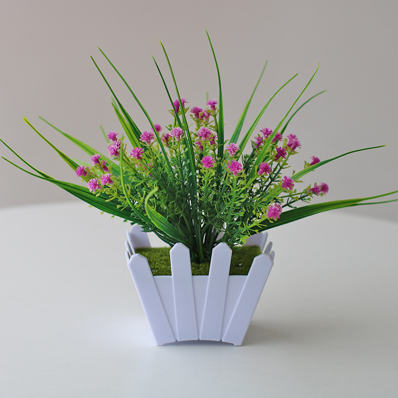 Planta artificial bonsai eucalipto Lysiana flor artificial planta verde Planta artificial decoración del hogar Fuente de la fábrica