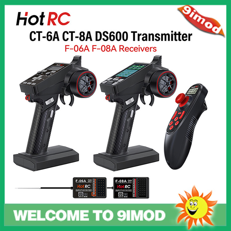 HOTRC 6-channel gun control CT6A/8A/ 10B/DS600 2.4G 6-channel vehicle remote control