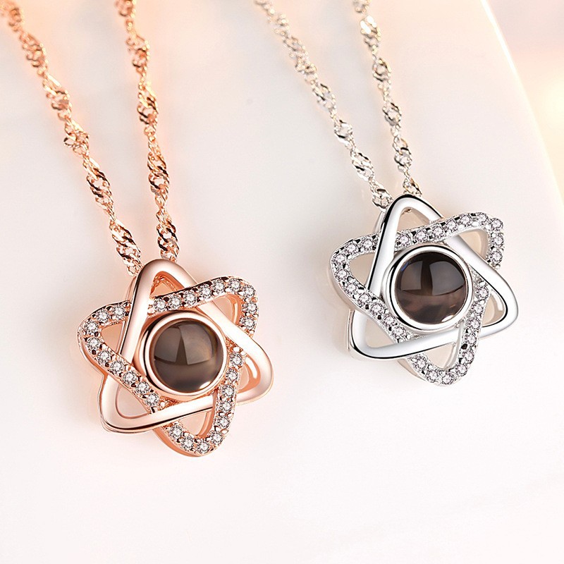 Elegant Simple Style Geometric Copper Zircon Pendant Necklace In Bulk display picture 3