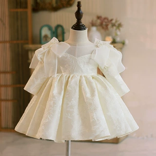 幼儿周岁宴礼服女宝宝女童生日抓周洋气公主裙花童宴会跨境主持人