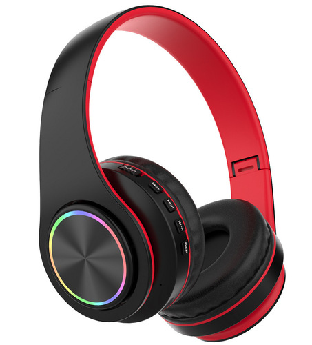 B39 Bluetooth headset head-mounted wireless light-emitting colorful breathing light plug-in card folding bass Bluetooth headset
