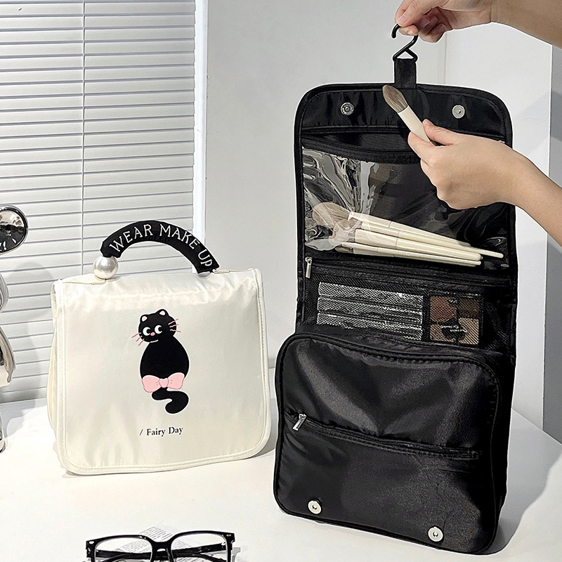 Bolso de lavado de perlas de estilo nuevo original bolsa de cosméticos portátil de viaje de negocios bolsa de almacenamiento de cosméticos de alta gama para mujeres de gran capacidad