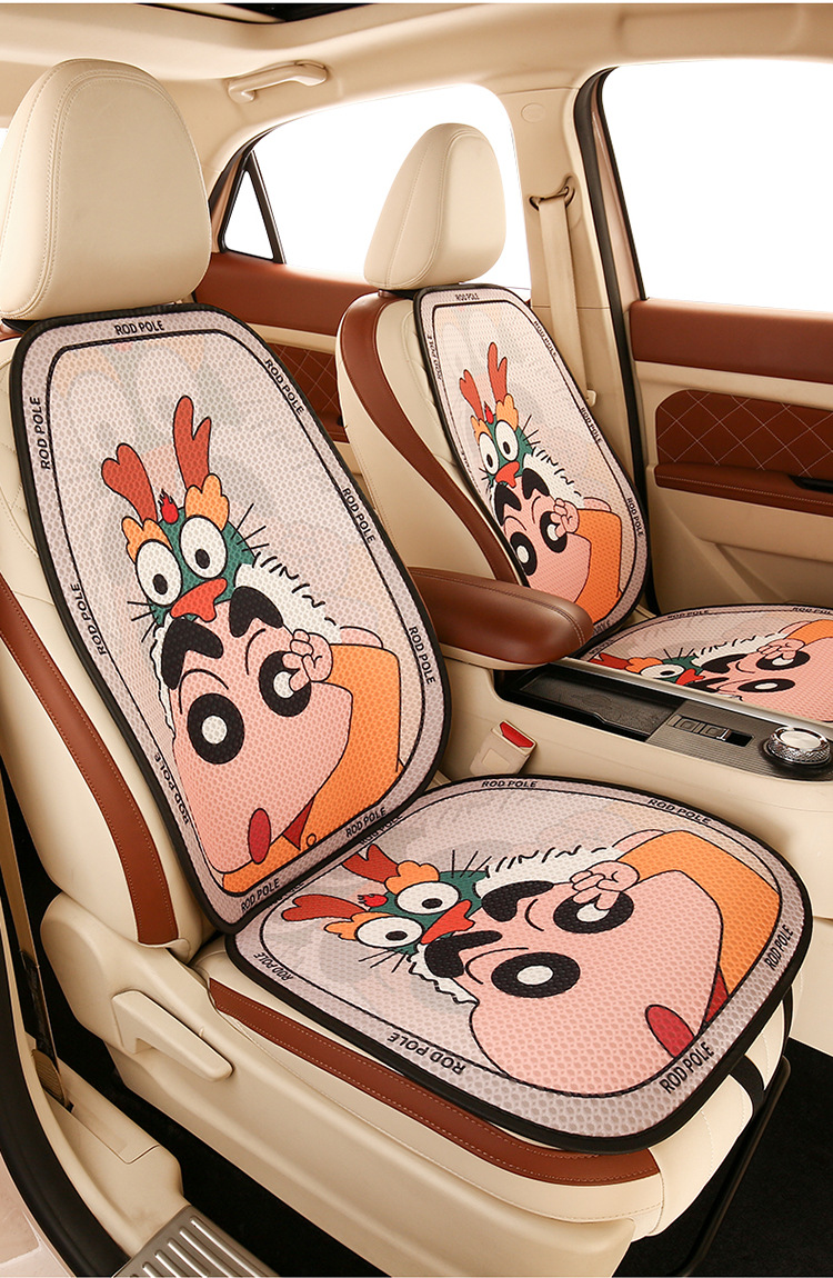 Car seat cushion four seasons universal cartoon seat cushion girl car seat cover fabric new seat cover half non-slip
