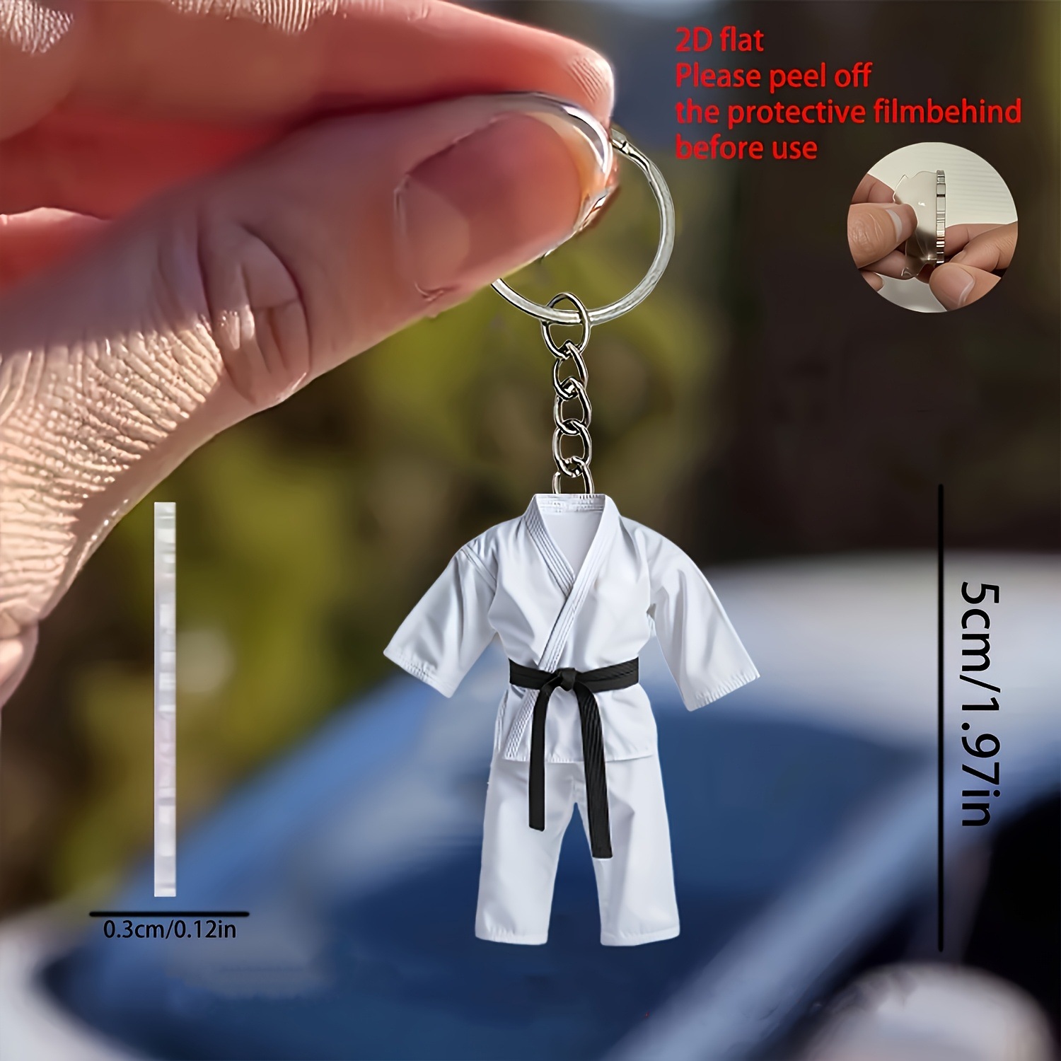 2D平面跆拳道黑带钥匙扣母亲节父亲节斋月亚克力装饰挂件