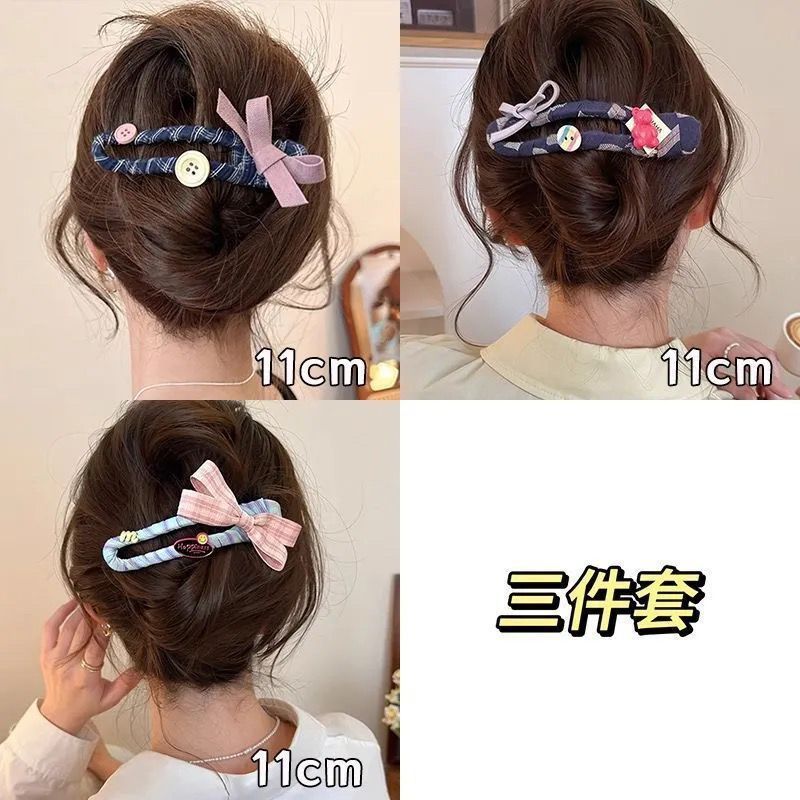 女性の後頭部用のかわいい犬のヘアピン 2025 新しいホットスタイルのハイエンドヘアピンカモノハシクリップ漫画の頭飾り|undefined