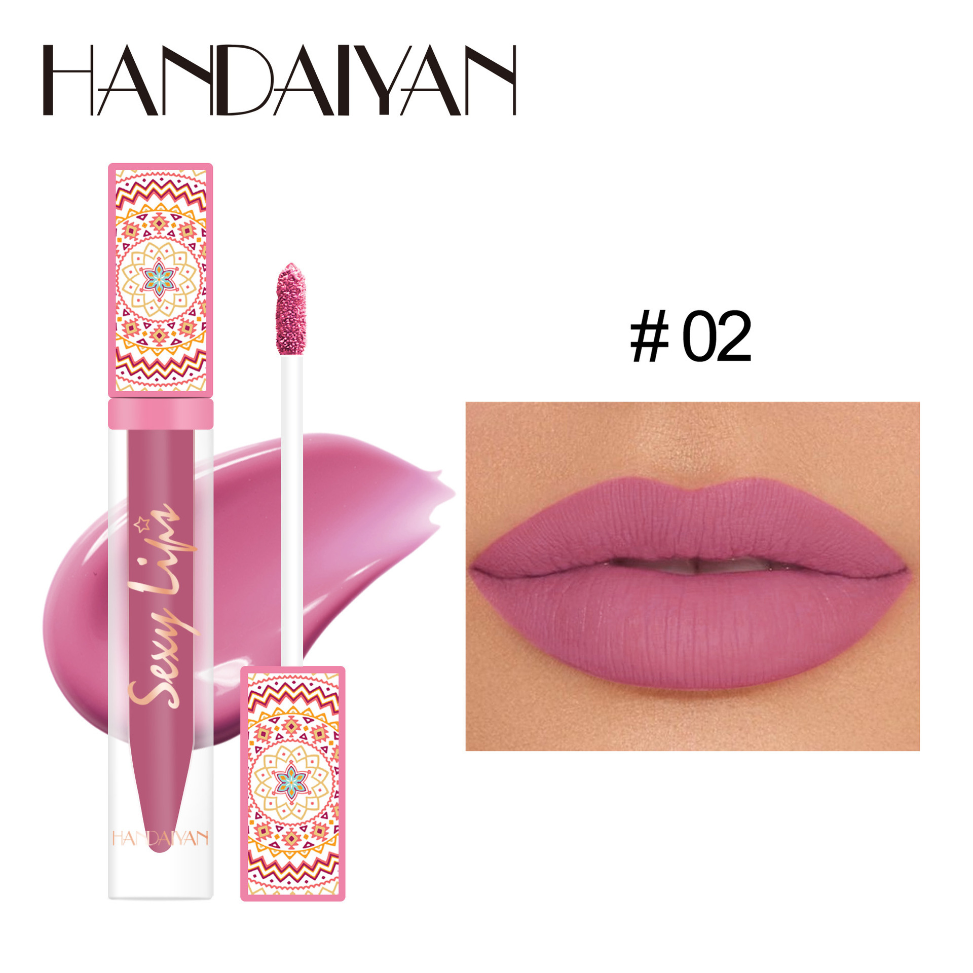 Esmalte labial transfronterizo al por mayor Bohemia HANDAIYAN mate esmalte labial sin tazas de esmalte labial humectante