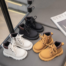 2025秋季新款儿童马丁靴男童时尚英伦风短靴外贸女童靴子中小黄靴