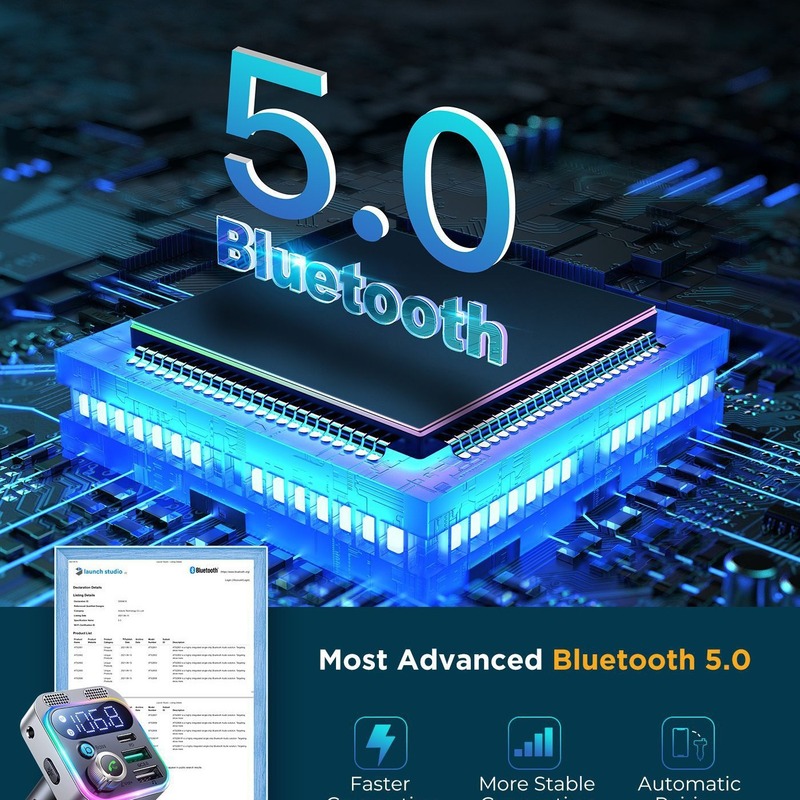 P17 車の Bluetooth MP3 音楽プレーヤー車の FM トランスミッター PD20W QC3.0 車の携帯電話充電|undefined