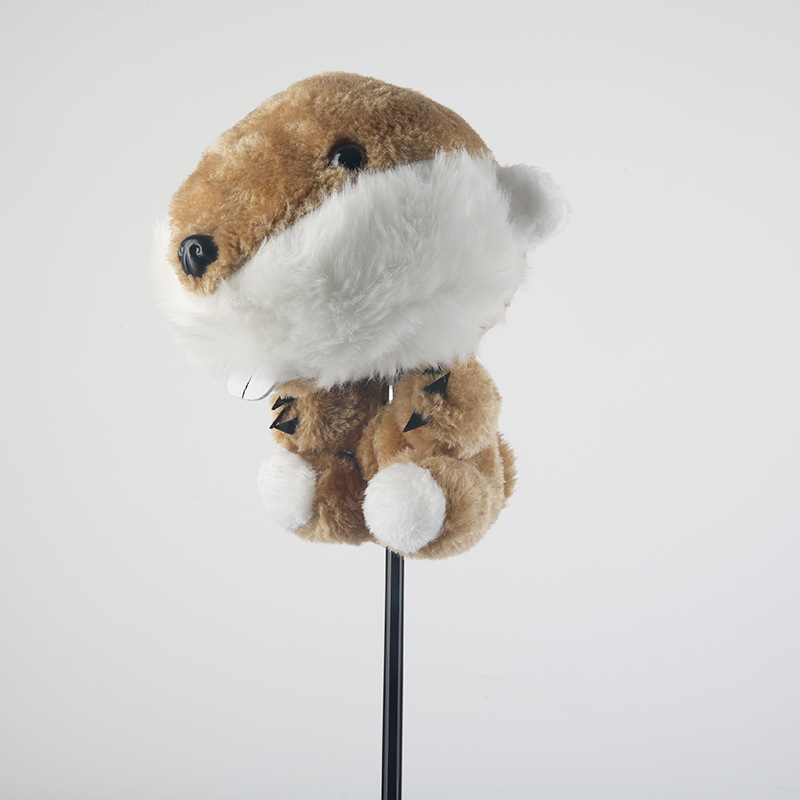 EBAY caliente Brown Beaver Golf cubierta del sombrero del animal lindo Club de dibujos animados cubierta de la cabeza cubierta protectora fábrica al por mayor