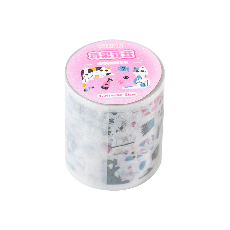かわいい猫ペットフラッシュサンドテープ漫画かわいいペットカットフィルムステッカーハンドブック Guka diy 素材装飾コラージュ|undefined
