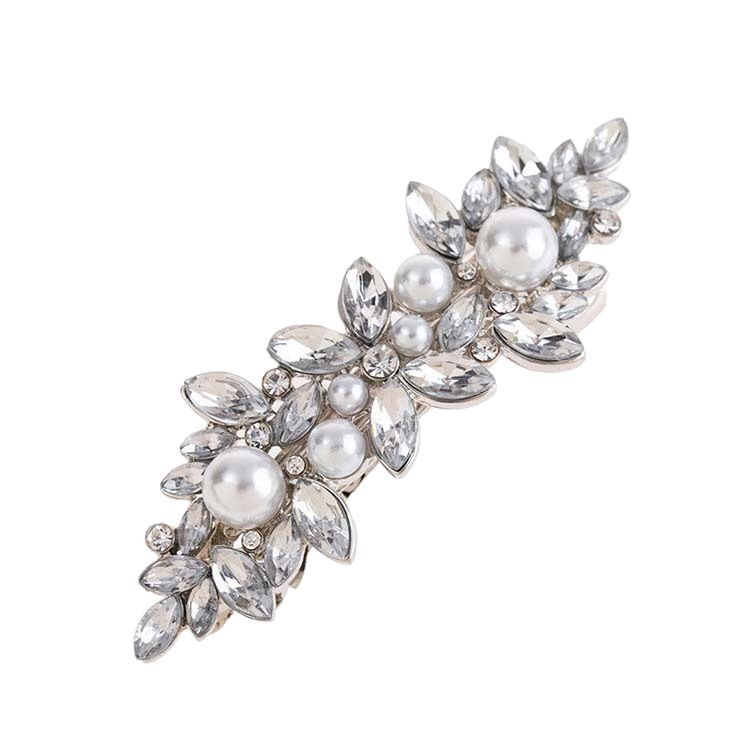 Europa y los Estados Unidos suministraron abrazaderas de cabello de cristal de diamante de ojo de caballo, abrazaderas de cabello de cabeza detrás, toques de cabello de perlas, conjunto de clip de resorte.