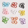 Baked paint color opening circle 1.2*8 Metal single circle hardware small circle handmade clamping circle DIY jewelry