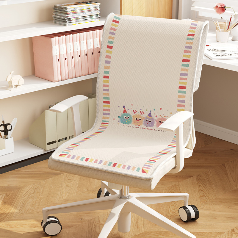 silla unida dormitorio antideslizante asiento cojín de asiento de oficina reclinable cojín de respaldo integral estudiantes lindos dibujos animados
