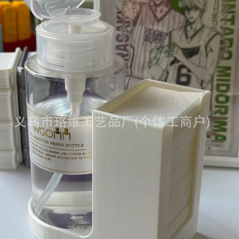 Cross-border bestseller 3D printed nail art alcohol wipe box, cleaning and nail removal beauty storage box, washbasin desktop ornament Cross-border bestseller 3D printed nail art alcohol wipe box, cleaning and nail removal beauty storage box, washbasin desktop ornament