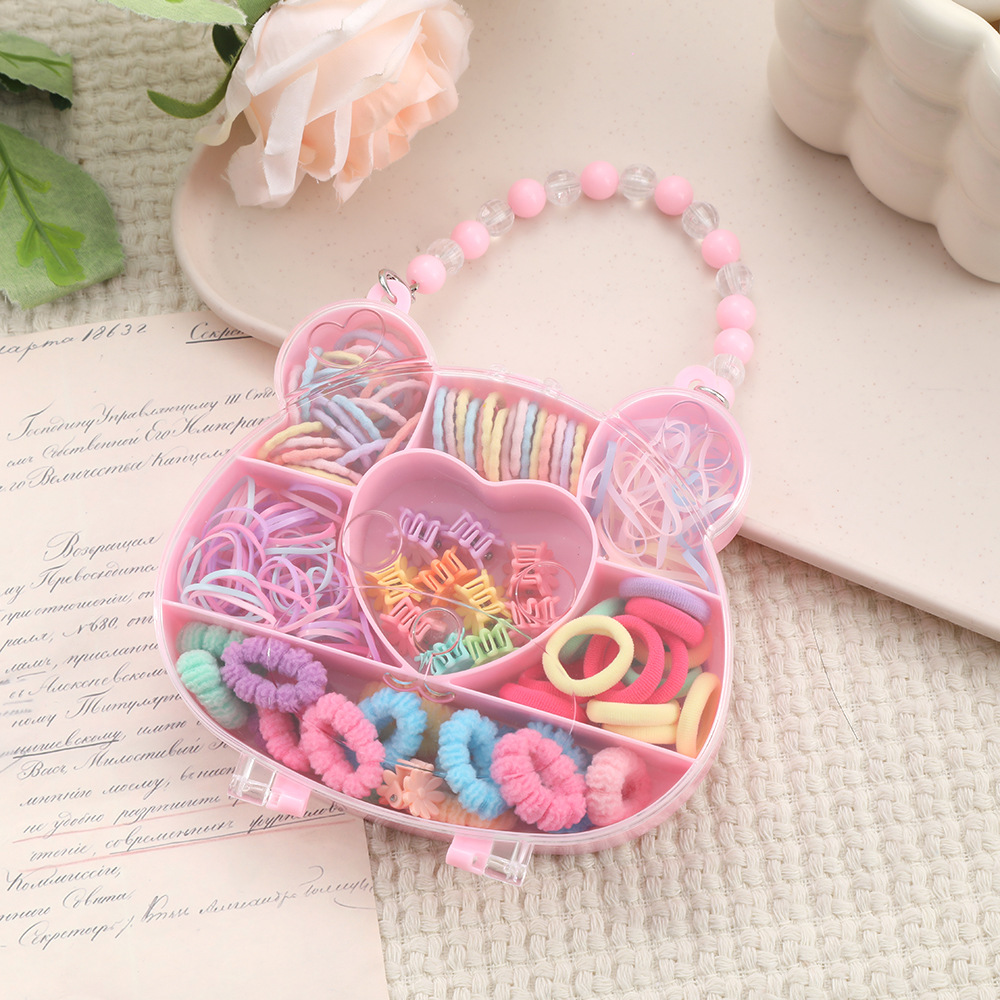 Juego de Accesorios para el Cabello Infantil con Caja de Regalo de Plástico y Resina para Niñas