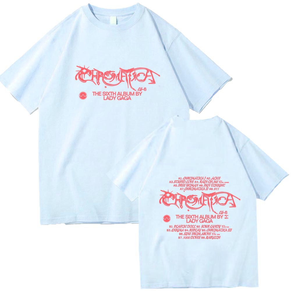 Lady Gaga Chromatica 2024 O-neck Shirt Music Fans Gift Overs