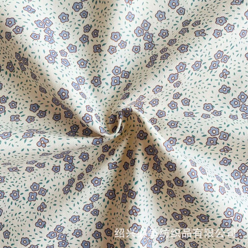 Cotton Double-sided Oblique Printed Fabric Fresh Style Floral Hugo Children's Wear Shirt for Spring and Summer Doll Shirt Dress Fabric