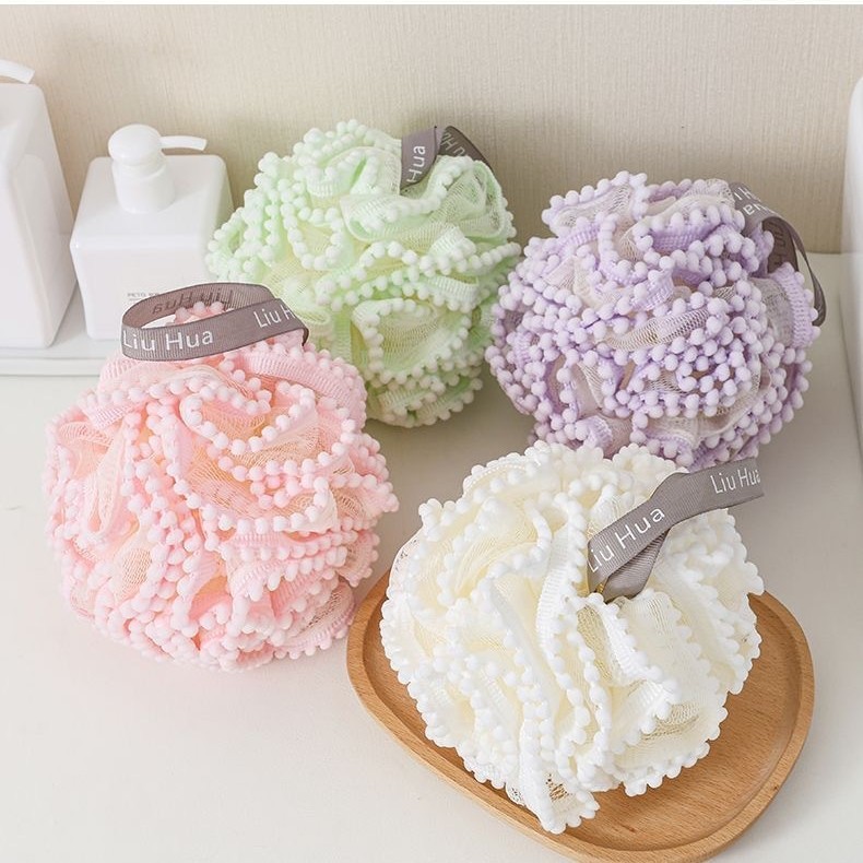 Super Soft and Cute High-End Non-Scattering Bath Flower Ball Large Bath Ball Rub Bath Foaming Bath Towel for Women