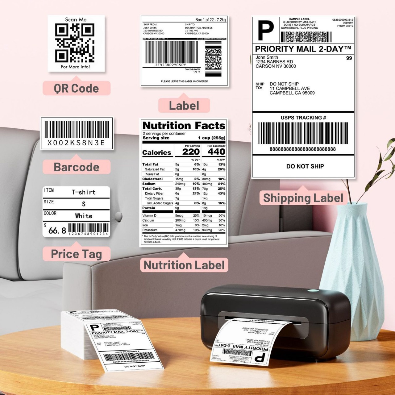 Electronic printer, 246S, (Cross-border trading), bluetooth