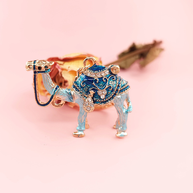 New Product Recommendation Xinjiang Silk Road Ethnic Characteristics Travel Craft Gifts Diamond Camel Keychain Ornaments