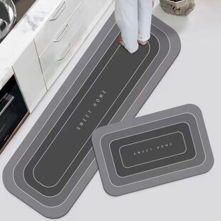 Factory wholesale modern simple wind kitchen floor mat waterproof and oil-proof foot mat for door entry dirty-resistant absorbent non-slip mat