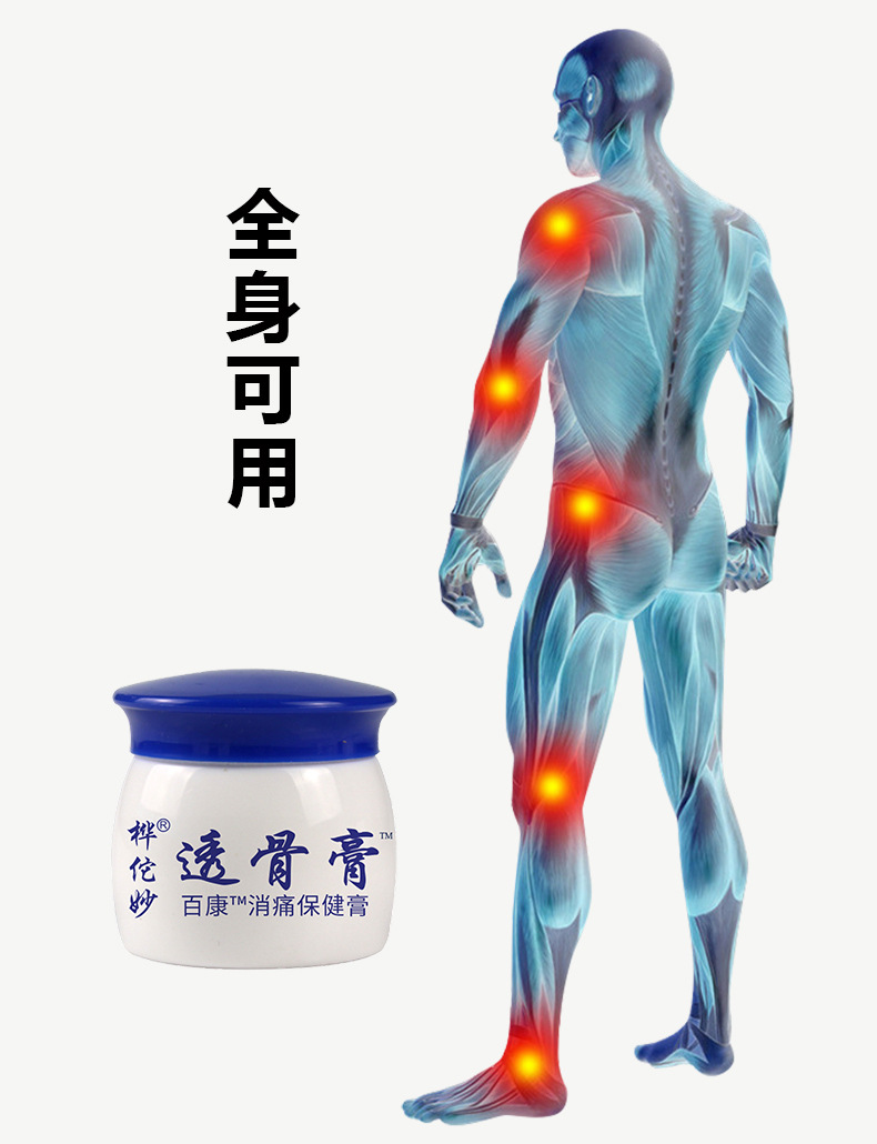 Hua Tuo Miao Tou Gu Gao Warming Neck Shoulder Waist Leg Soft Ointment 20g Jar in use