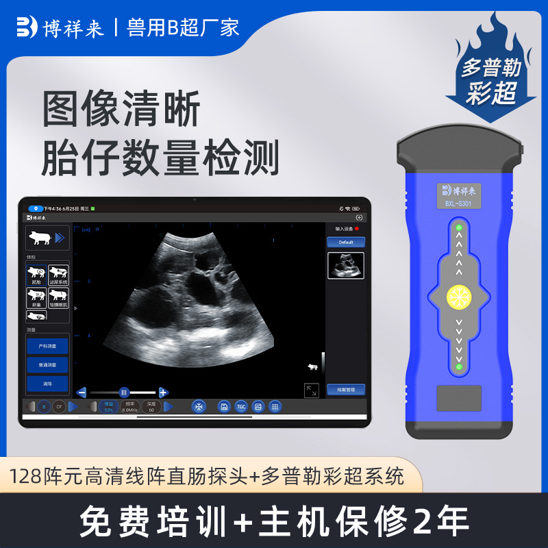 高清猪羊B超测孕仪 批次化管理设备 便携式猪卵泡检测仪 无线B超