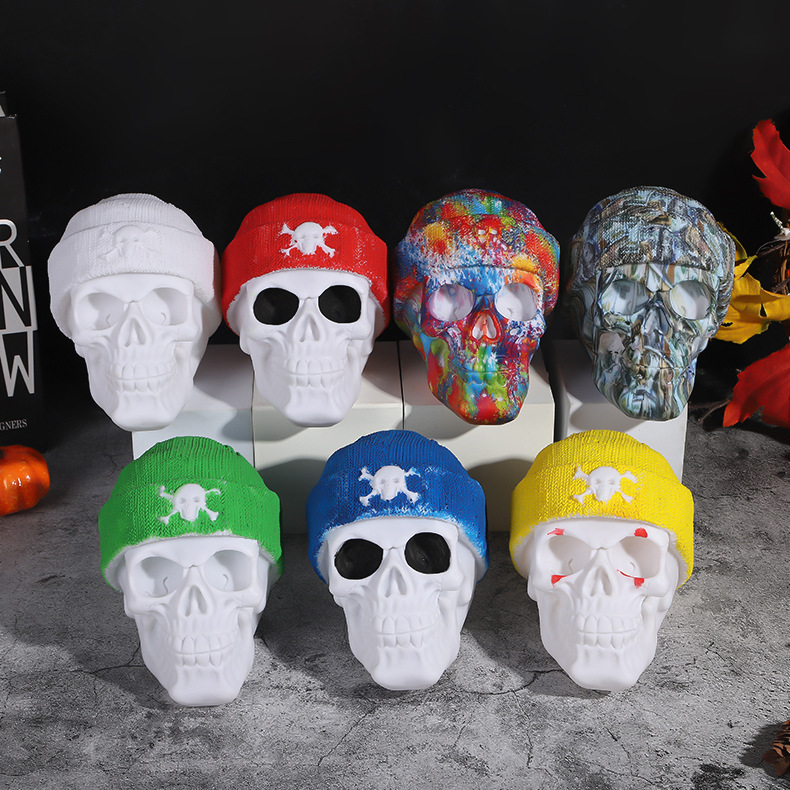 New Halloween luminous night light vinyl skull night light high color value water transfer home decoration ornaments