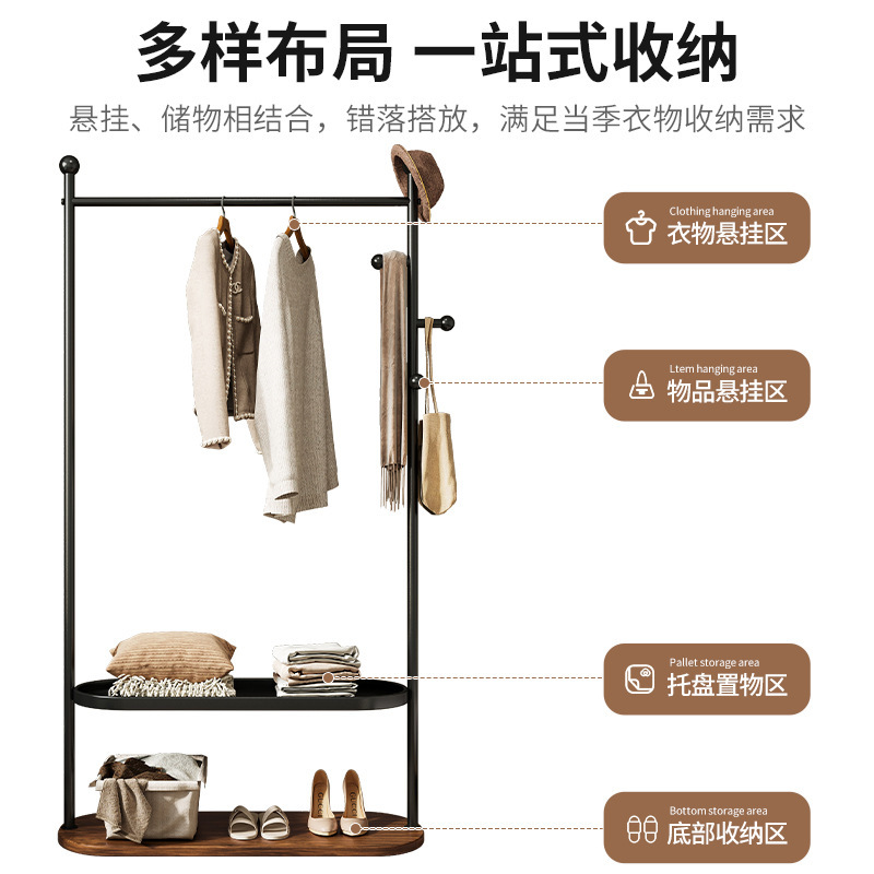 Perchero de piso a techo dormitorio de lujo ligero de alta gama 2023 nuevo estilo perchero de ropa perchero interior para el hogar