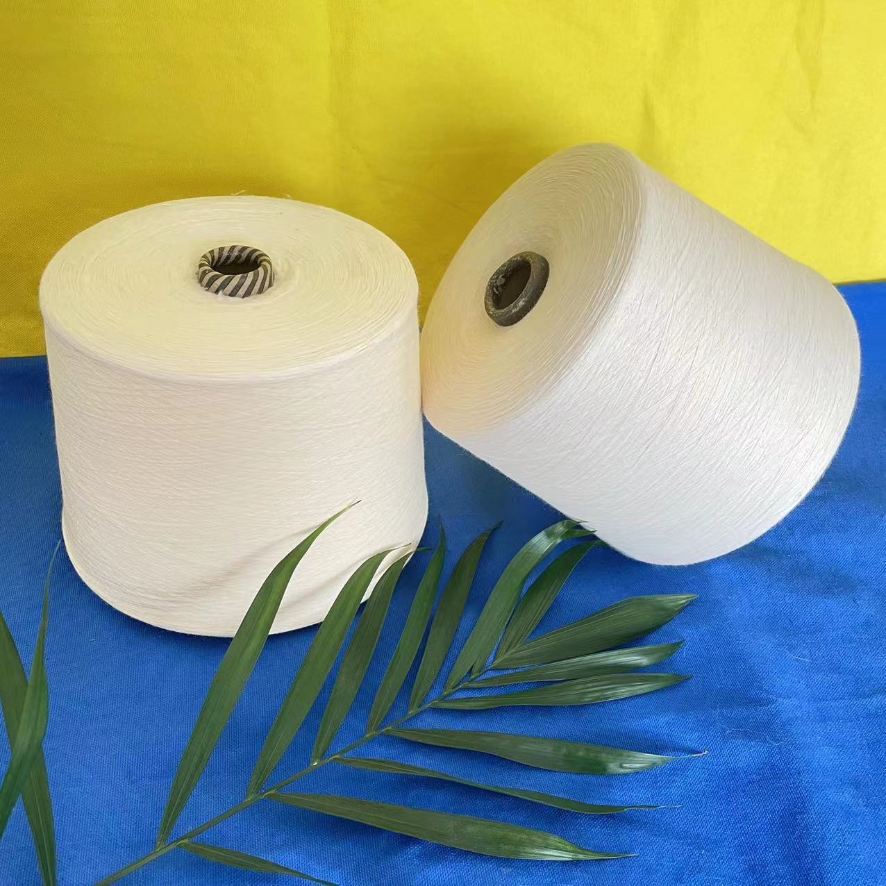 在机生产埃及长绒棉纱32支 彩棉纱 纯棉竹节纱品种齐全 价格低