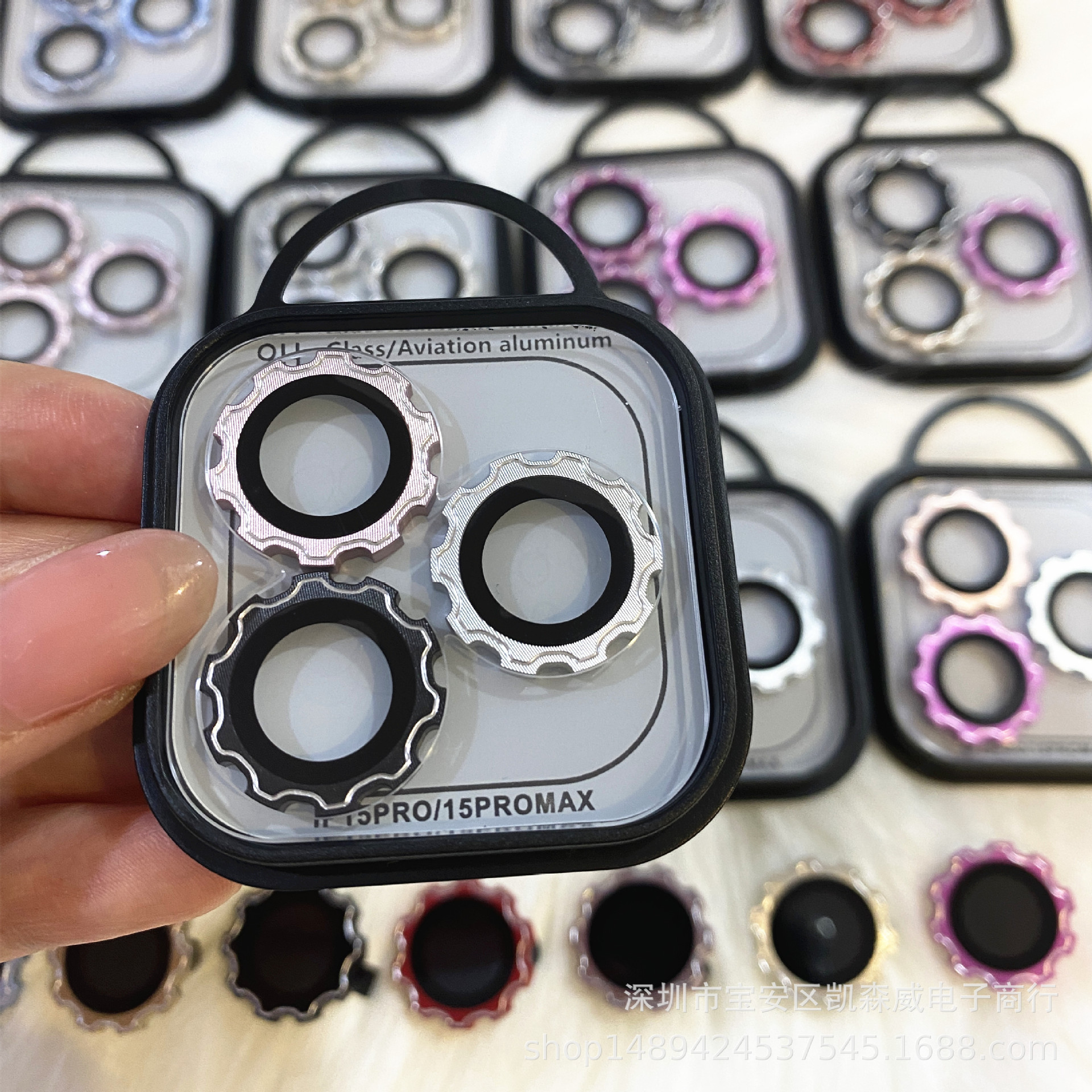 Suitable for Apple 15Pro wheel Eagle Eye lens film iPhone14ProMax screw cap lens protective ring