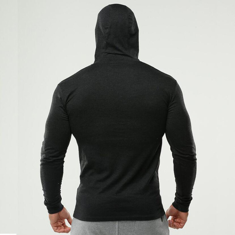 Men's sports loose running long sleeve jacket_voghion.com