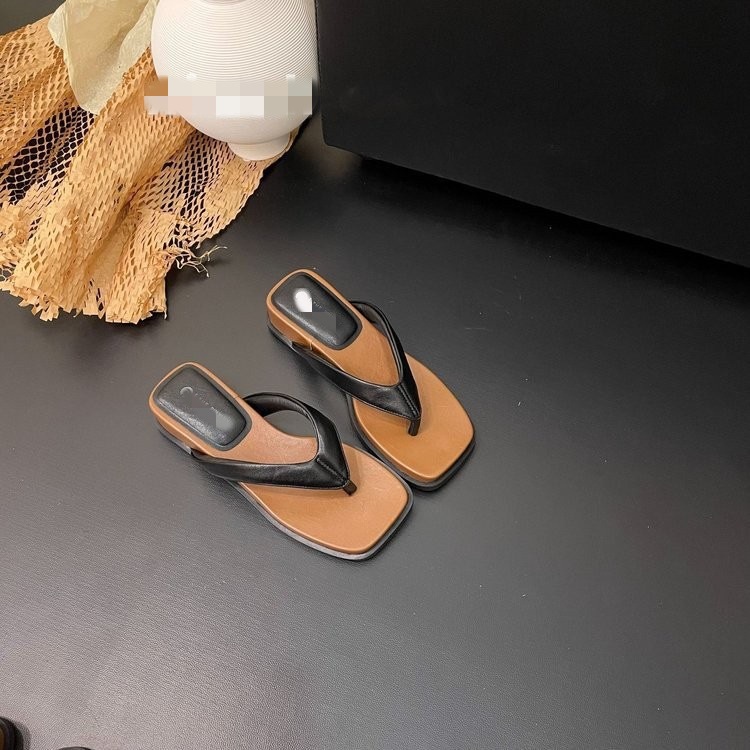 La versión coreana de las zapatillas de flip flops para mujeres en verano 06 nuevo temperamento de verano zapatillas de playa de vacaciones zapatillas de mujer image 7